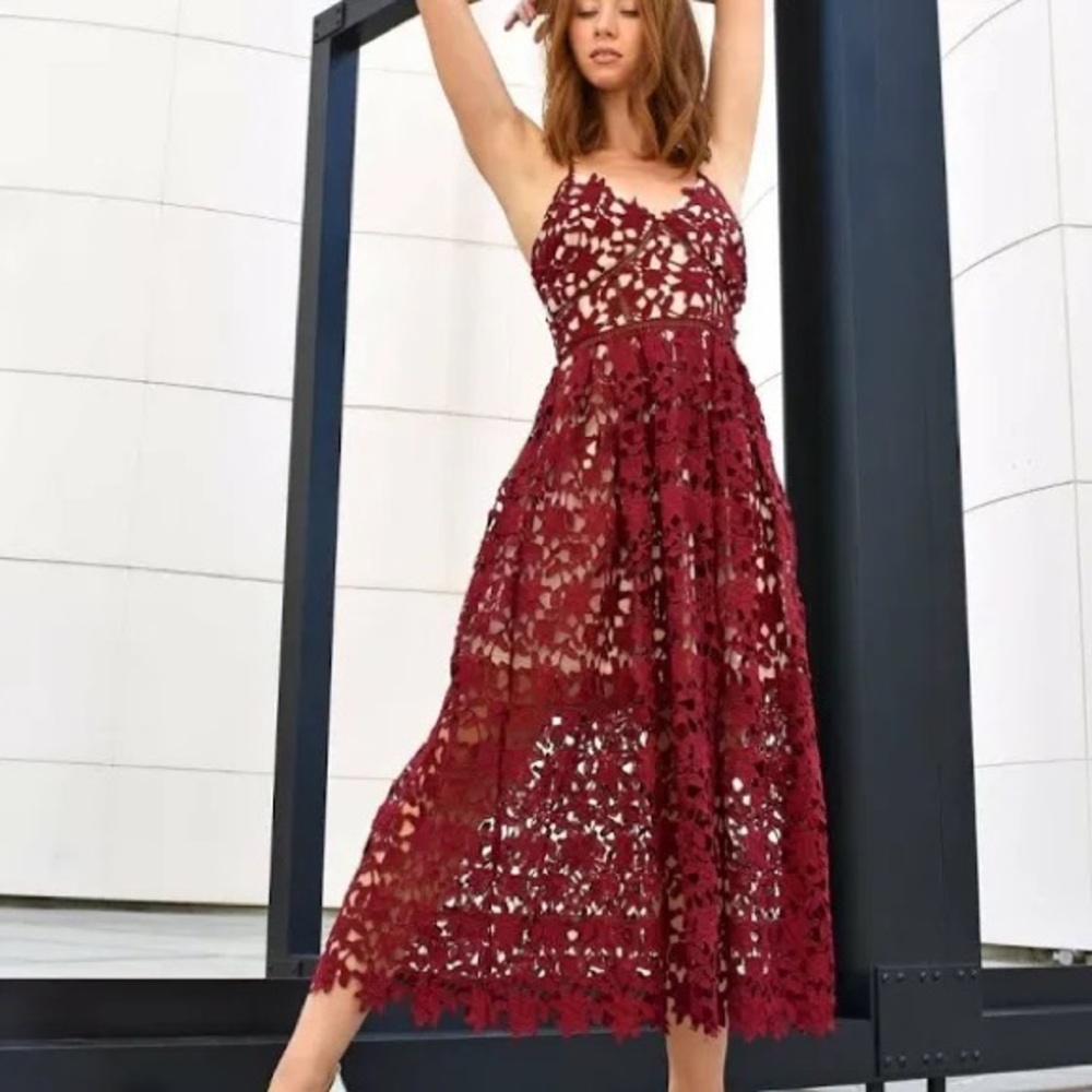 NWT Aqua Azaelea Burgundy Dress (Bloomingdales)